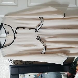 Cream n black trim dress size 2xl